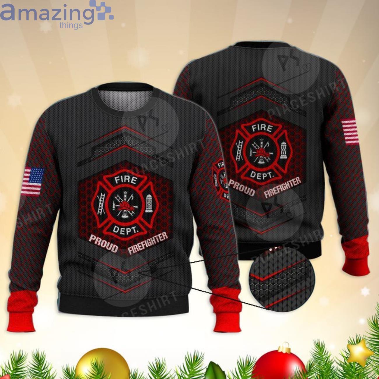 Fire Dept Pround To Be A Firefighter 3D All Over Printed Sweater Product Photo 1