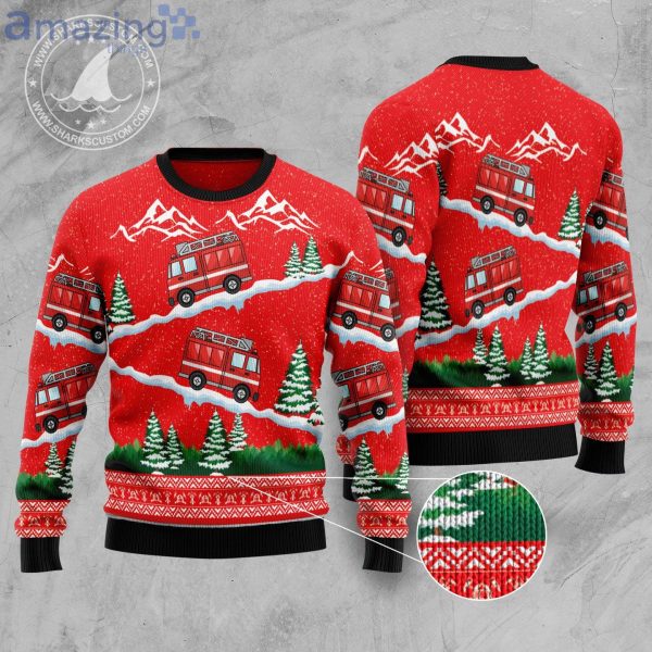 Firefighter Gift Ugly Christmas Sweater Funny Family Sweater Product Photo 1