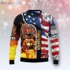 Firefighter USA Flag Funny Family Ugly Christmas Sweater Gifts