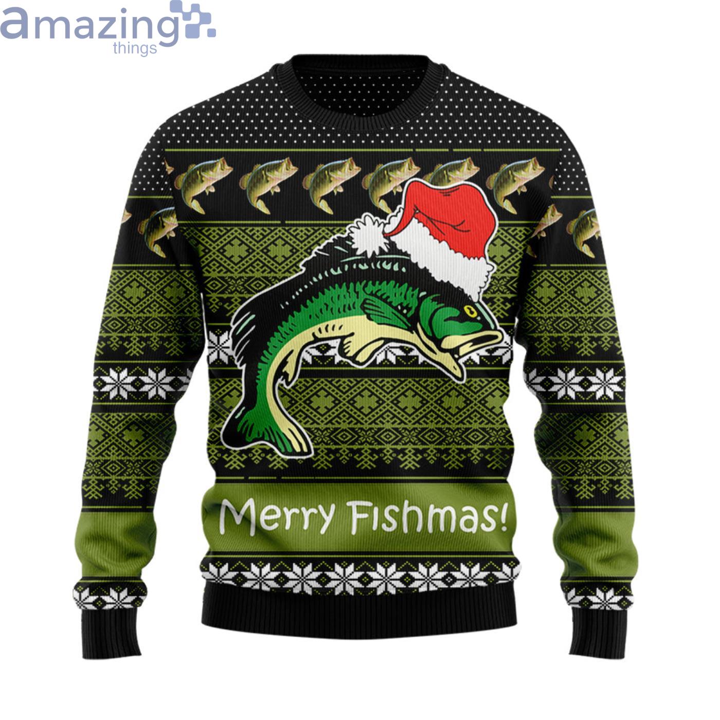 Fishing Christmas Christmas Ugly Sweater Product Photo 1