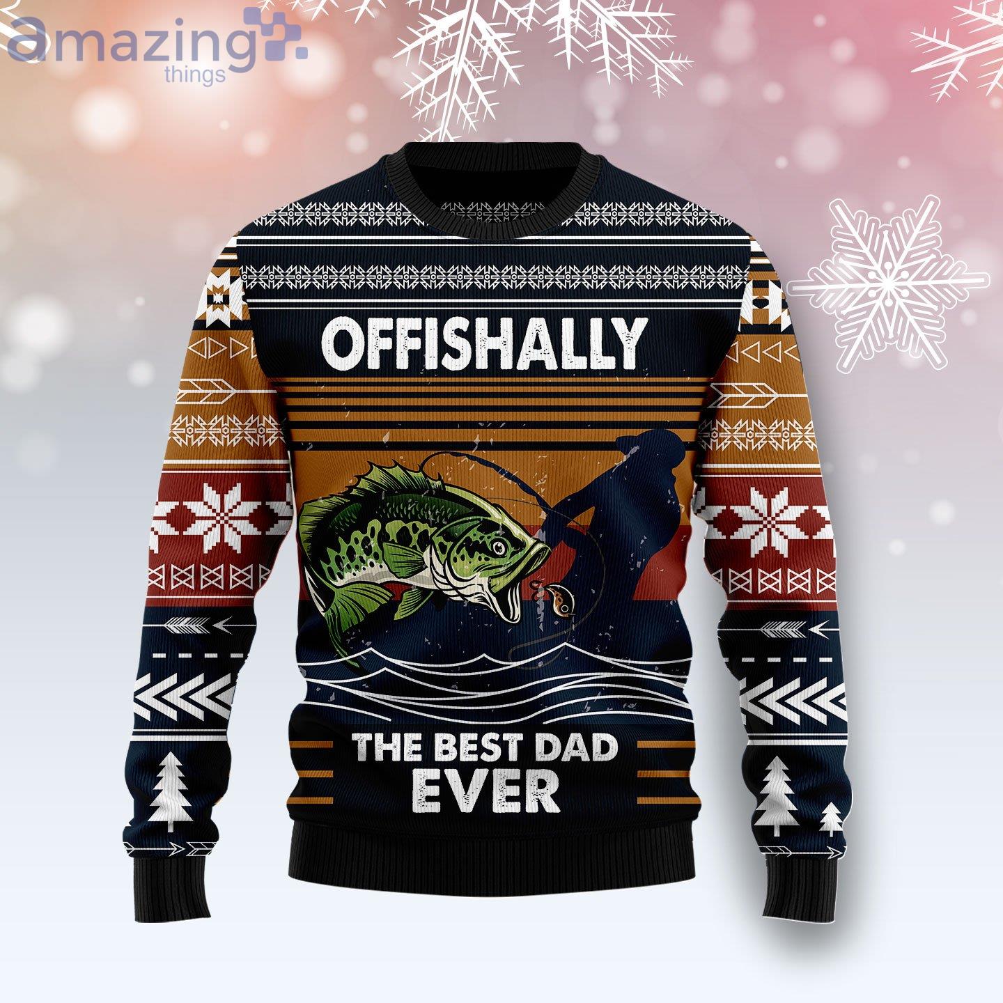 Fishing Retro Vintage Fishing Lover Ugly Christmas Sweater Product Photo 1