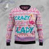 Flamingo Pink Flamingo Lady Ugly Christmas Sweater