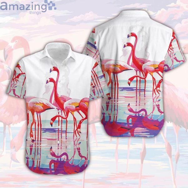 Flamingo Reflection Unisex Hawaiian Shirt For Men And Womenproduct photo 1