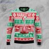 Flamingo Yoga Christmas Namast’ay At Home Ugly Christmas Sweater
