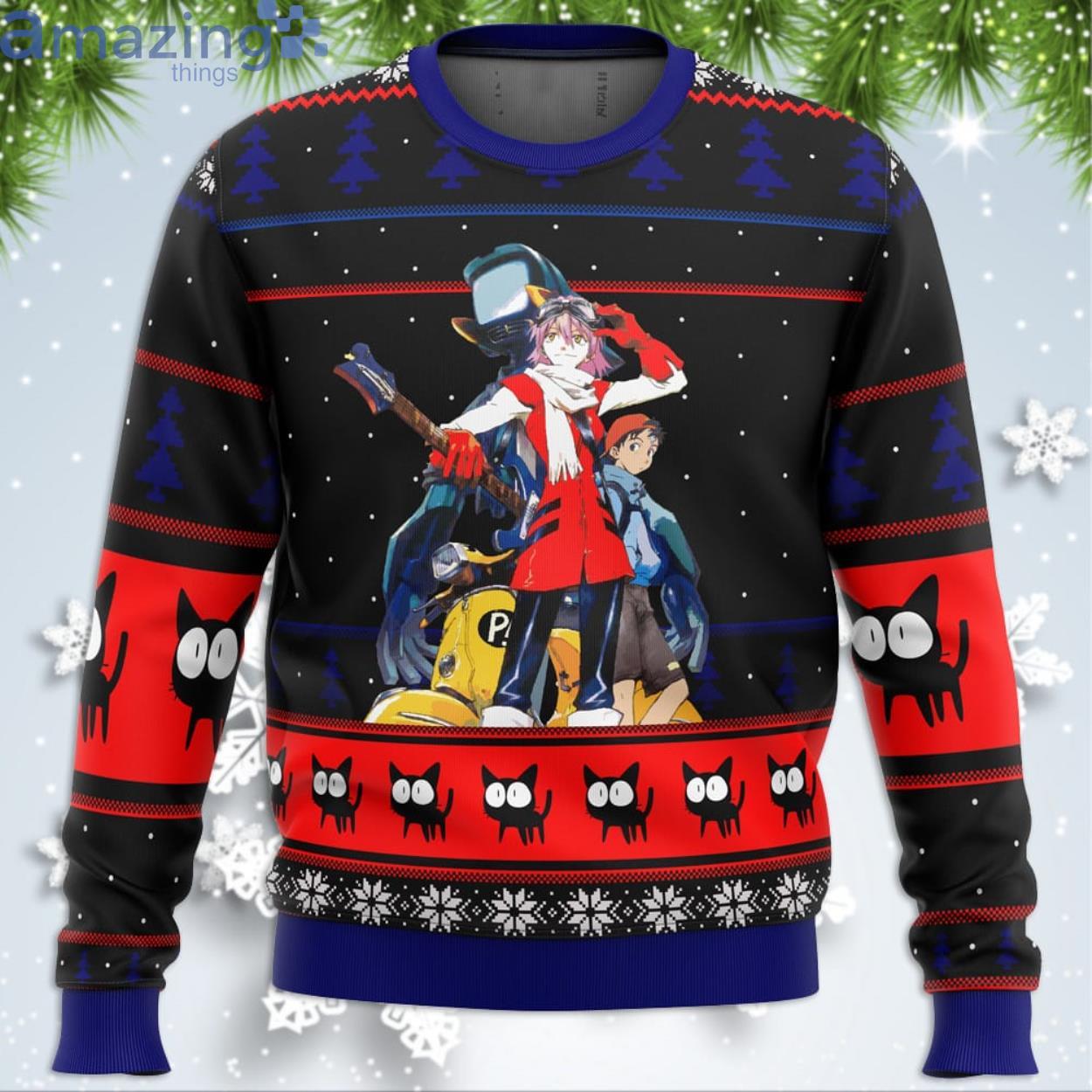 FLCL Poster Funny Christmas Gift Ugly Christmas Sweater Product Photo 1