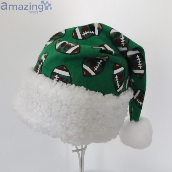 Football Fan Gift Green Christmas Santa Hat For Adult And Child Product Photo 4