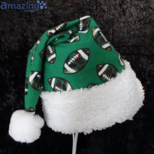Football Fan Gift Green Christmas Santa Hat For Adult And Child Product Photo 1