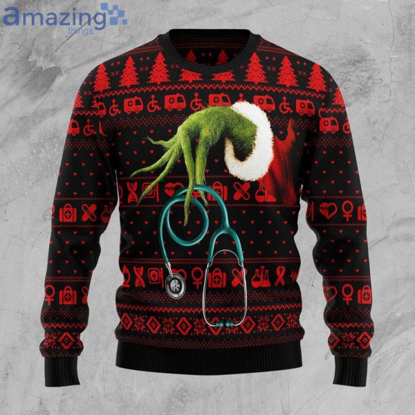 For Nurse Grinch Gif For Nurse Ugly Christmas Sweater Product Photo 1