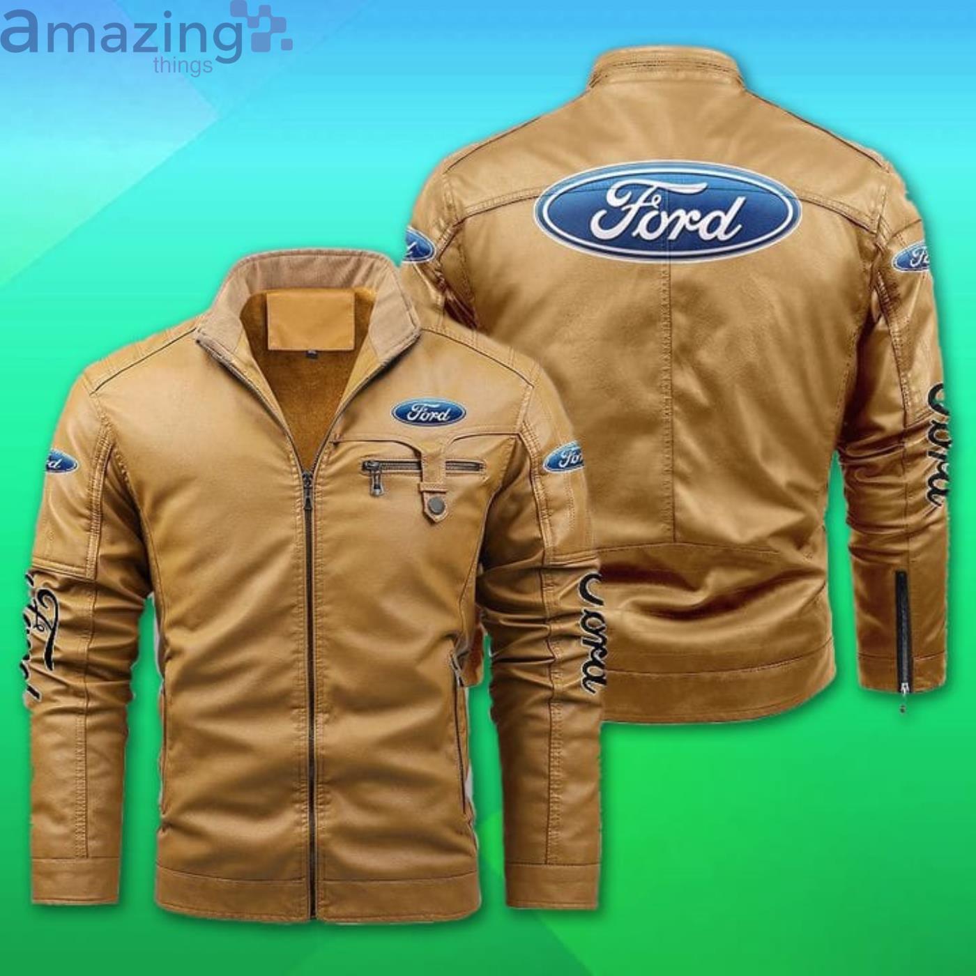 Ford Fleece Leather Jacket image Ford Fleece Leather Jacket Product Photo 2