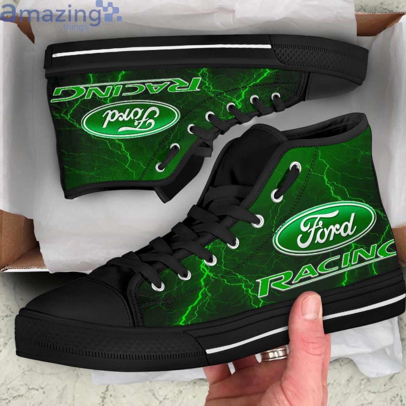 Ford Racing Thunder and Lightning Green High Top Shoes image Ford Racing Thunder and Lightning Green High Top Shoes Product Photo 6