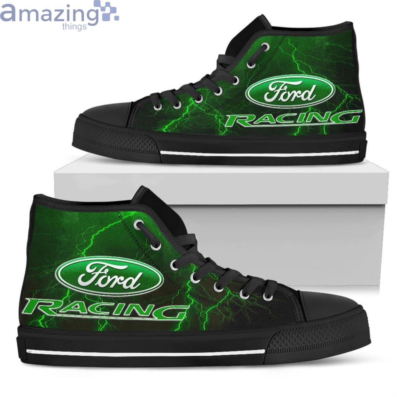 Ford Racing Thunder and Lightning Green High Top Shoes Product Photo 1