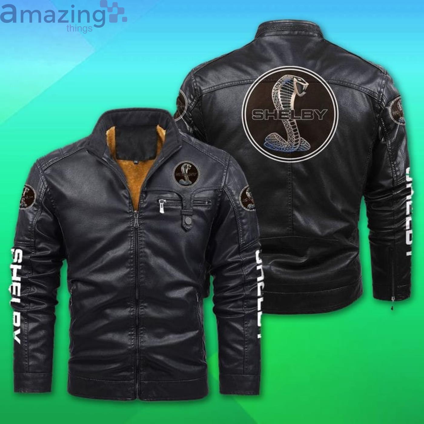 Ford Shelby Fleece Leather Jacket Product Photo 1 Ford Shelby Fleece Leather Jacket Product Photo 1