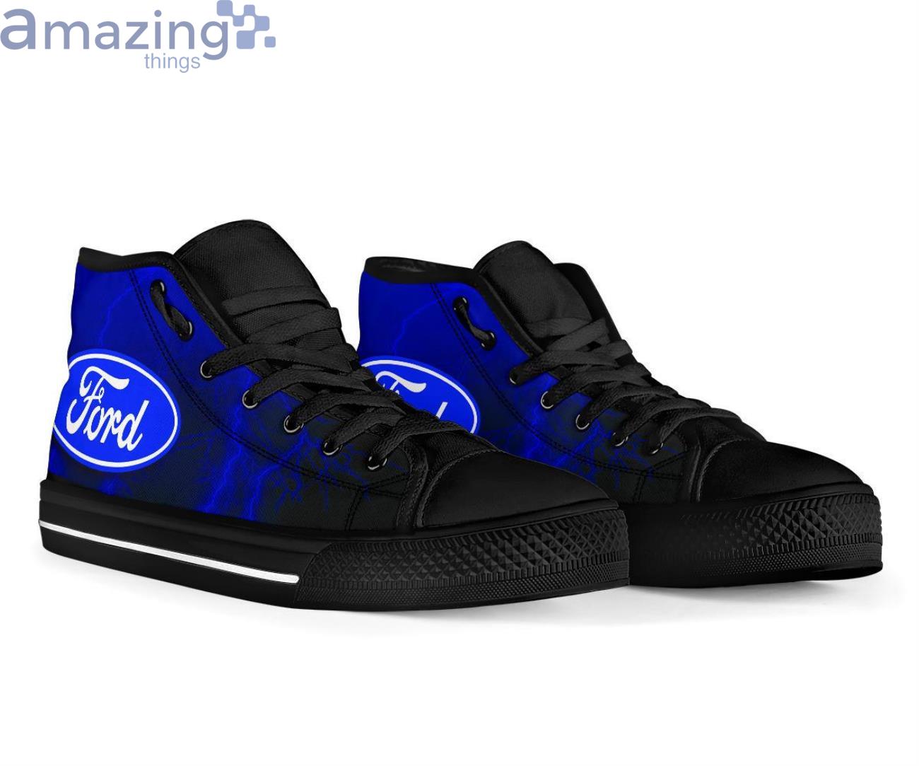 Ford Thunder and Lightning Blue High Top Shoes image Ford Thunder and Lightning Blue High Top Shoes Product Photo 3