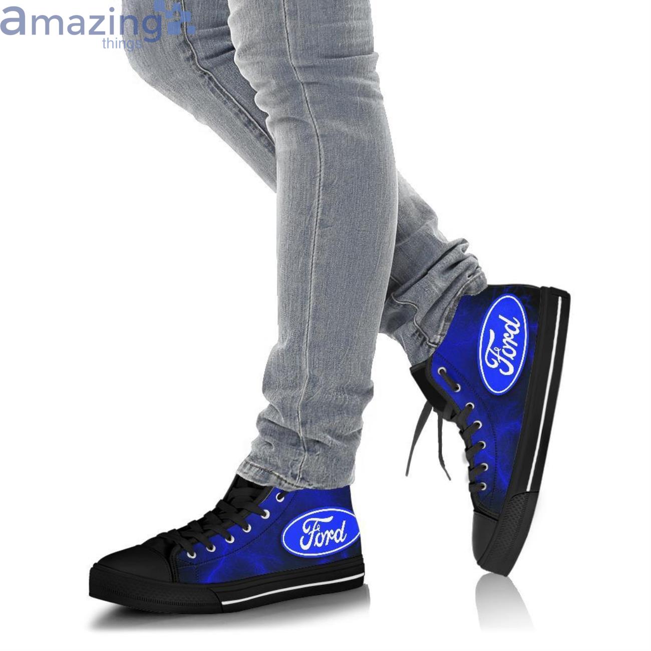 Ford Thunder and Lightning Blue High Top Shoes image Ford Thunder and Lightning Blue High Top Shoes Product Photo 5