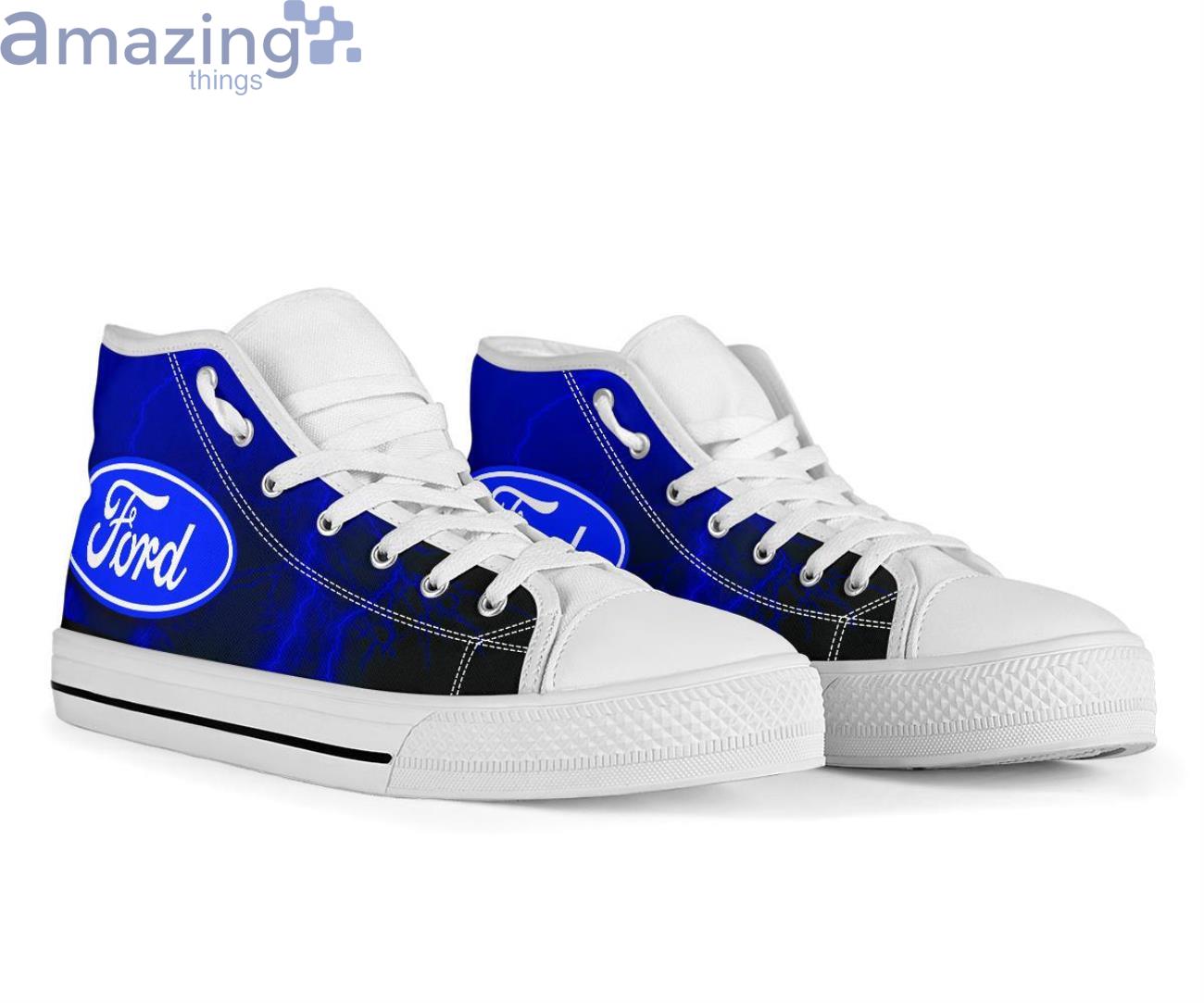 Ford Thunder and Lightning Blue High Top Shoes image Ford Thunder and Lightning Blue High Top Shoes Product Photo 8