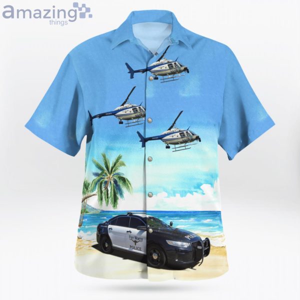 Fort Worth Texas Fort Worth Police Department Ford Taurus Police Helicopter Hawaiian Shirt Product Photo 2