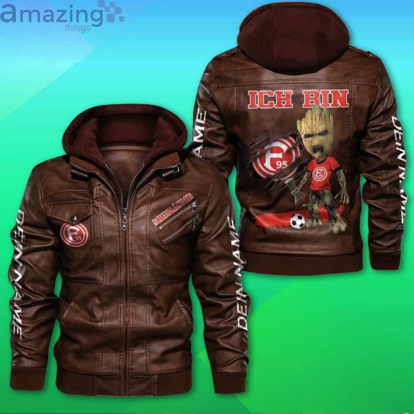 Fortuna Düsseldorf FC Custom Name 2D Trending Leather Jacket image Fortuna Düsseldorf FC Custom Name 2D Trending Leather Jacket Product Photo 2