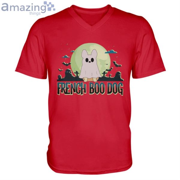 French Boo Dog Halloween Men V-Neck T-Shirt Product Photo 2