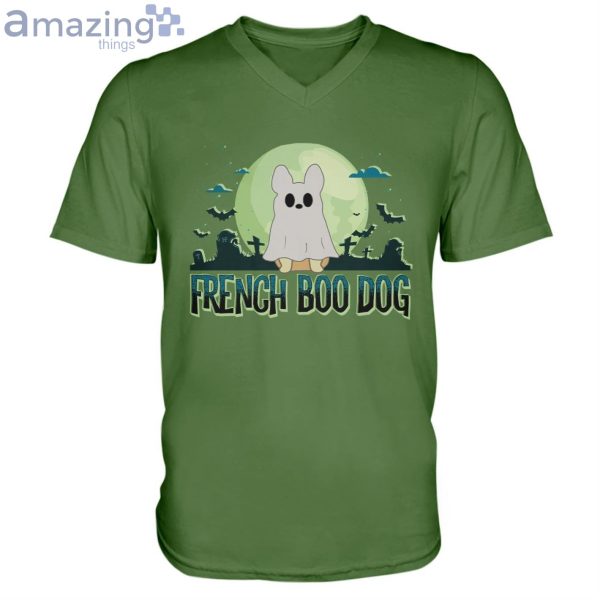 French Boo Dog Halloween Men V-Neck T-Shirt Product Photo 3