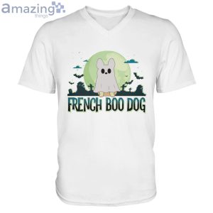 French Boo Dog Halloween Men V-Neck T-Shirt