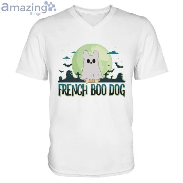 French Boo Dog Halloween Men V-Neck T-Shirt Product Photo 1