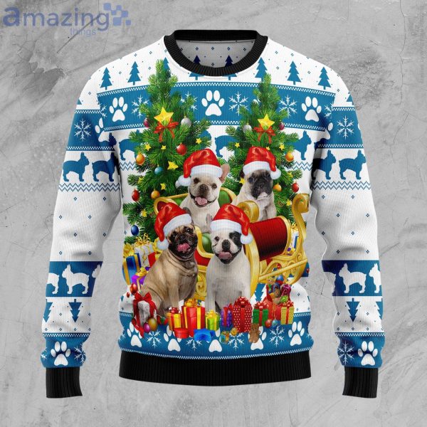 French Bulldog Greeting Dog Lover Funny Gift Ugly Christmas Sweater Product Photo 1