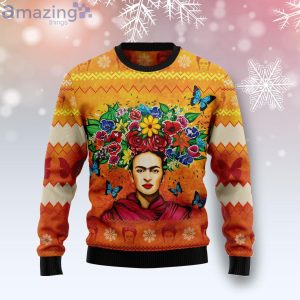 Frida Kahlo Butterfly Pattern Funny Family Ugly Christmas Sweater Gifts Product Photo 1
