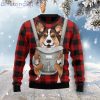 Front Carrier Dog Pembroke Welsh Corgi Ugly Christmas Sweater