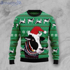 Funny Cow Cow Lover Best Gift Green Ugly Christmas Sweater Product Photo 1