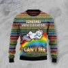 Funny Unicorn Sometimes When I Close My Eyes I Can’t See Ugly Christmas Sweater
