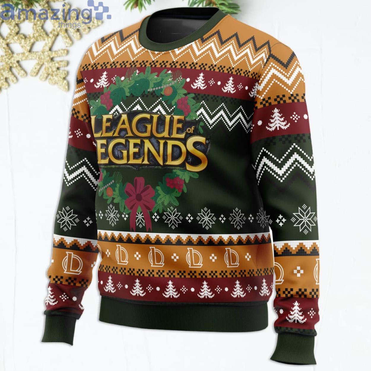Game On Christmas League Of Legends Funny Christmas Gift Ugly Christmas Sweater image Game On Christmas League Of Legends Funny Christmas Gift Ugly Christmas Sweater Product Photo 2