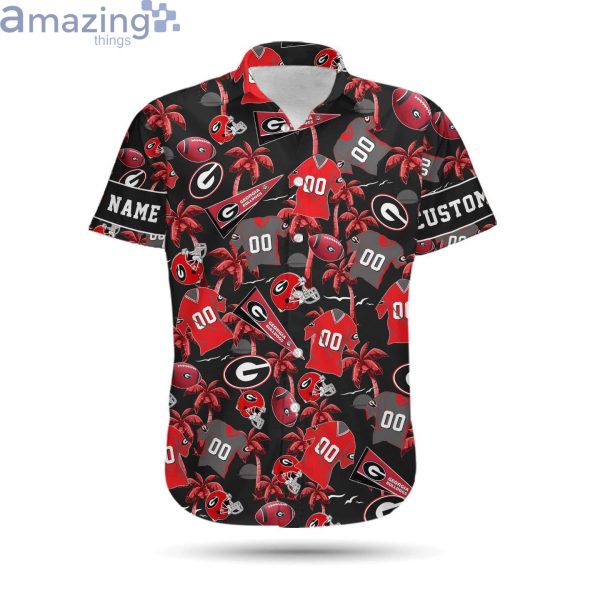 Georgia Bulldogs Custom Name & Number Personalized Hawaiian Shirtproduct photo 2