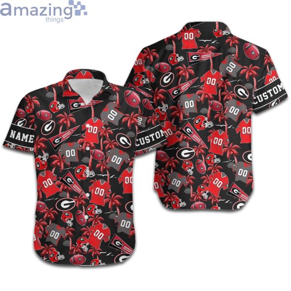 Georgia Bulldogs Custom Name & Number Personalized Hawaiian Shirtproduct photo 1