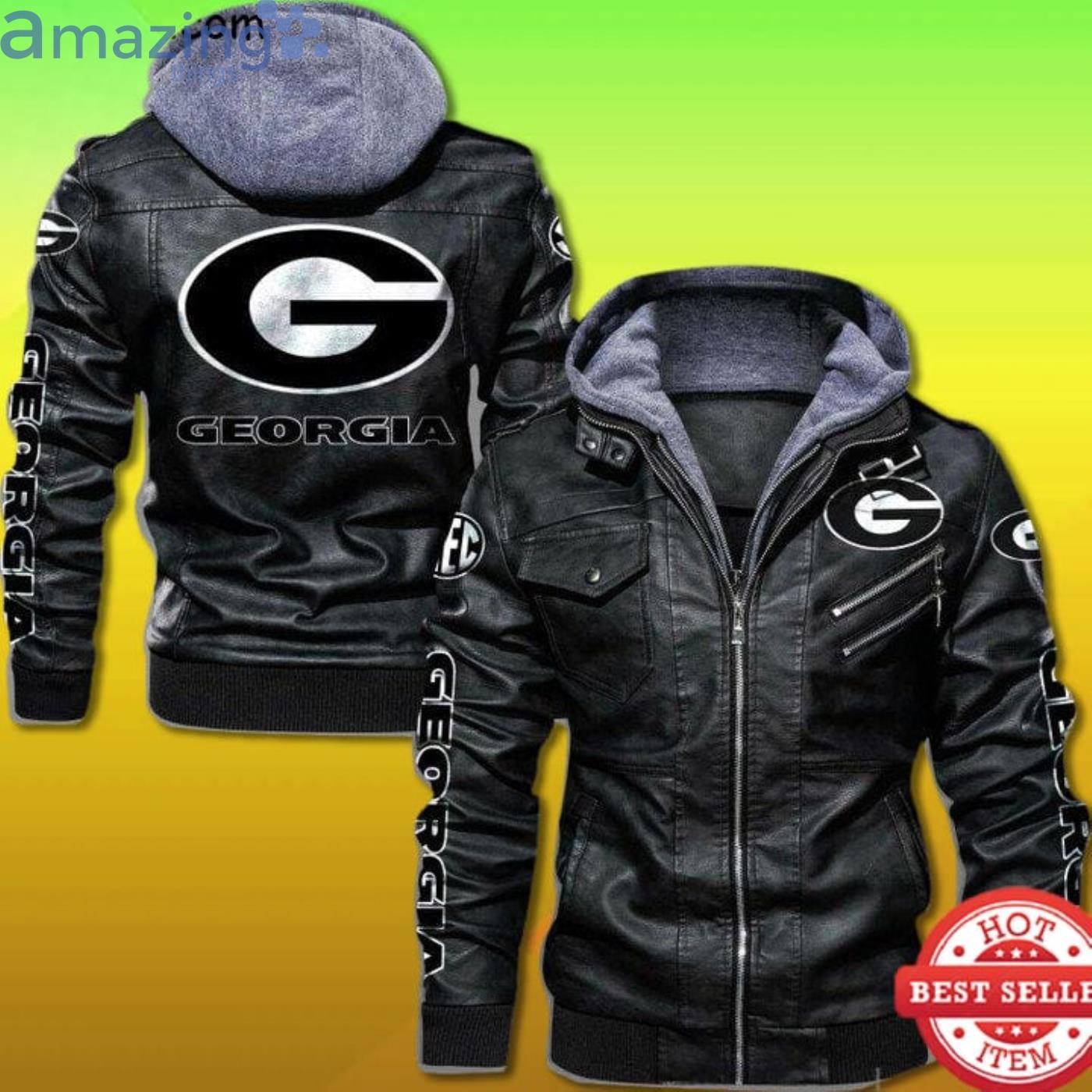 Georgia Football 2D Trending Leather Jacket Product Photo 1