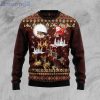 German Shepherd Reindeers Car Funny Santa Ugly Christmas Sweater