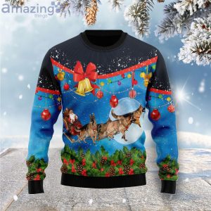 German Shepherd Sleigh Dog Lover Ugly Christmas Sweater Product Photo 1