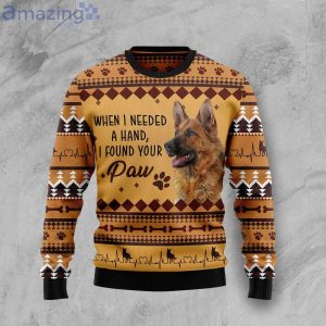 German Shepherd When I Need A Hand Dog Lover Ugly Christmas Sweater Product Photo 1