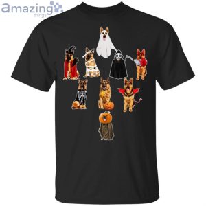 German Shepherds In Halloweens Funny T-Shirt Product Photo 1