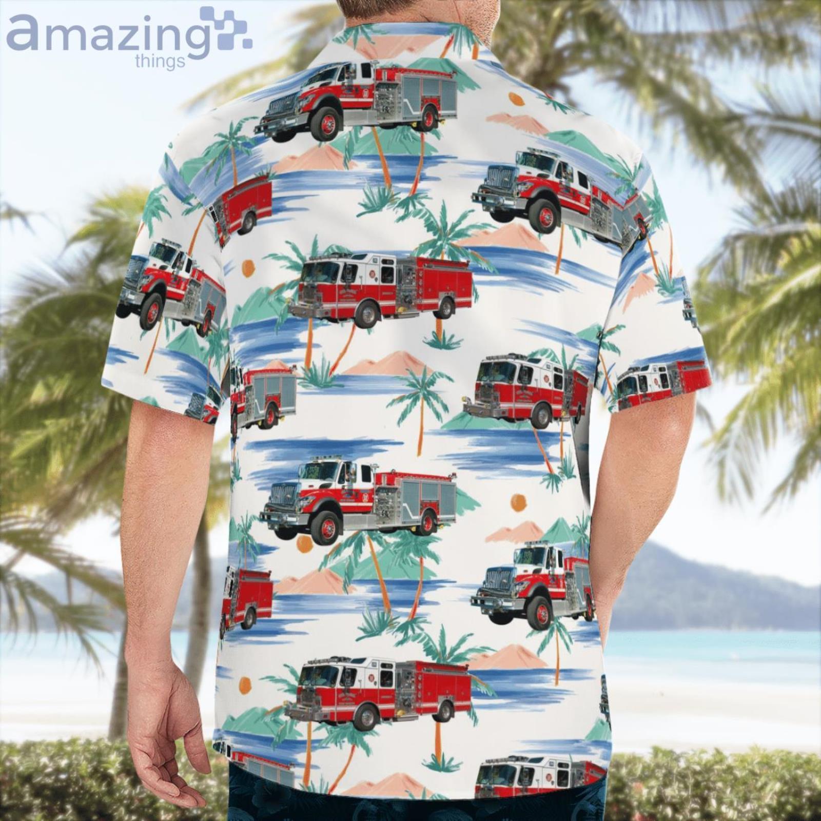 Gilford Belknap County New Hampshire Gilford Fire Rescue Hawaiian Shirt image Gilford Belknap County New Hampshire Gilford Fire-Rescue Hawaiian Shirt Product Photo 2