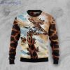 Giraffe Butterfly Giraffe Lover Best Gift Ugly Christmas Sweater