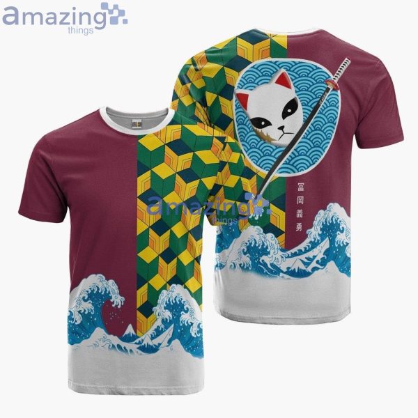 Giyu Tomioka Cosplay Costume Anime Merch Printed 3D T-Shirt Product Photo 1