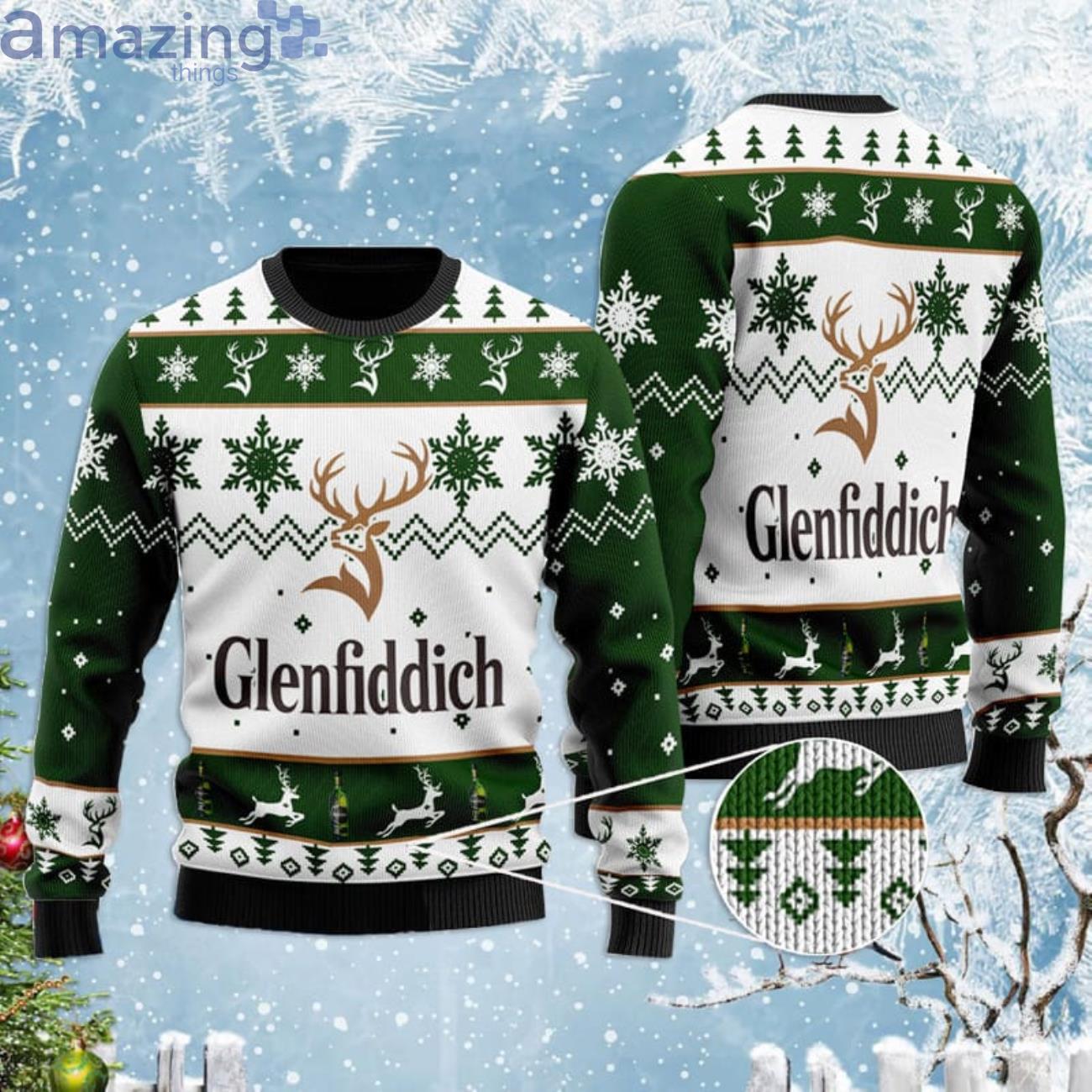 Glenfiddich Whisky Wine Ugly Christmas Sweater Product Photo 1
