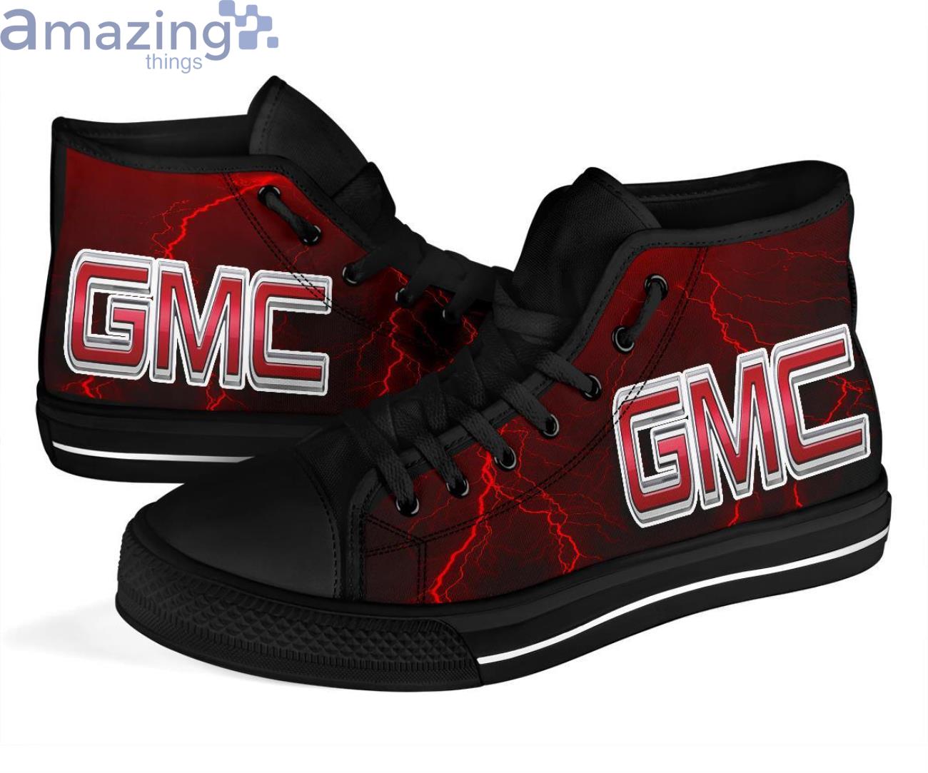 Gmc Thunder and Lightning Red High Top Shoes image Gmc Thunder and Lightning Red High Top Shoes Product Photo 4