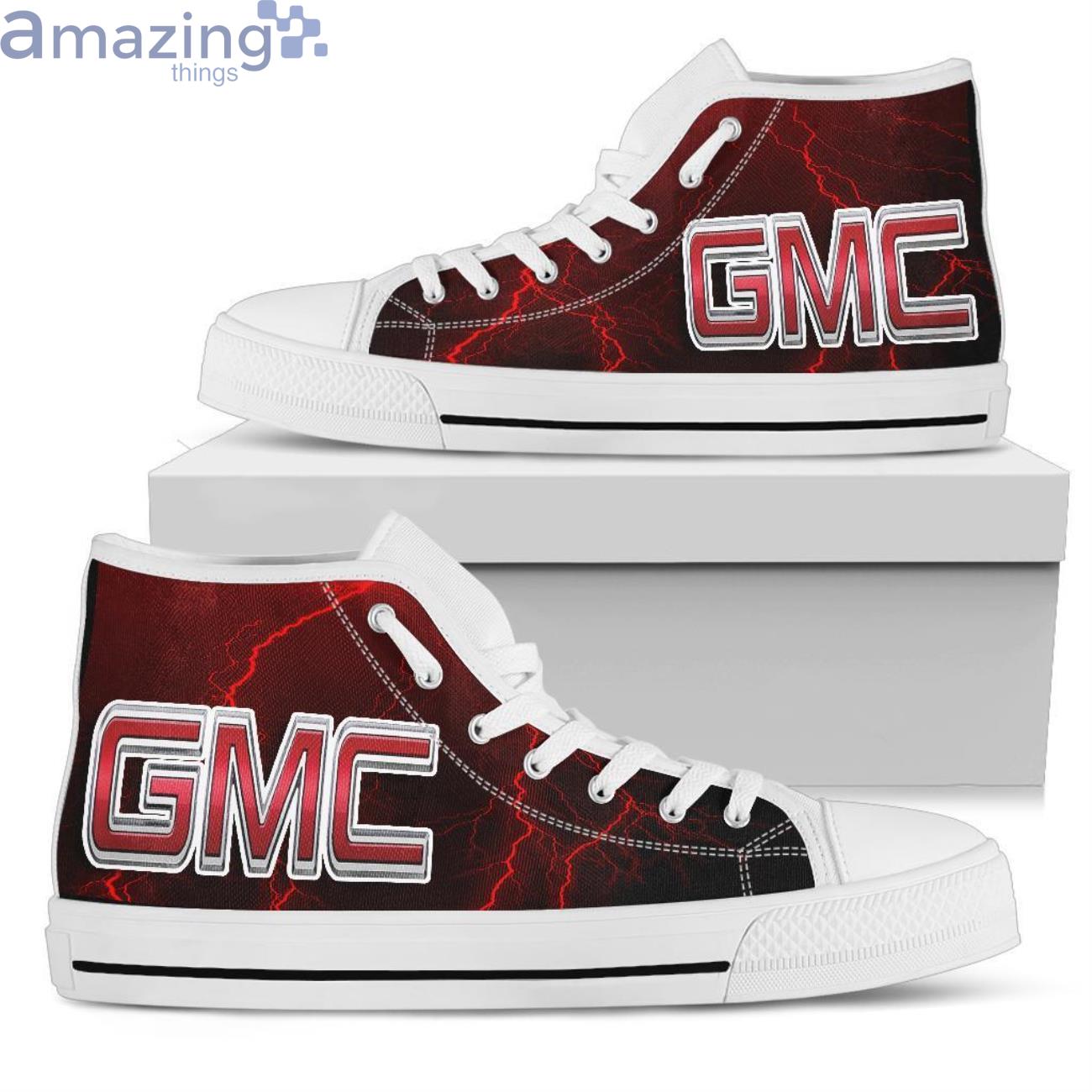 Gmc Thunder and Lightning Red High Top Shoes image Gmc Thunder and Lightning Red High Top Shoes Product Photo 7