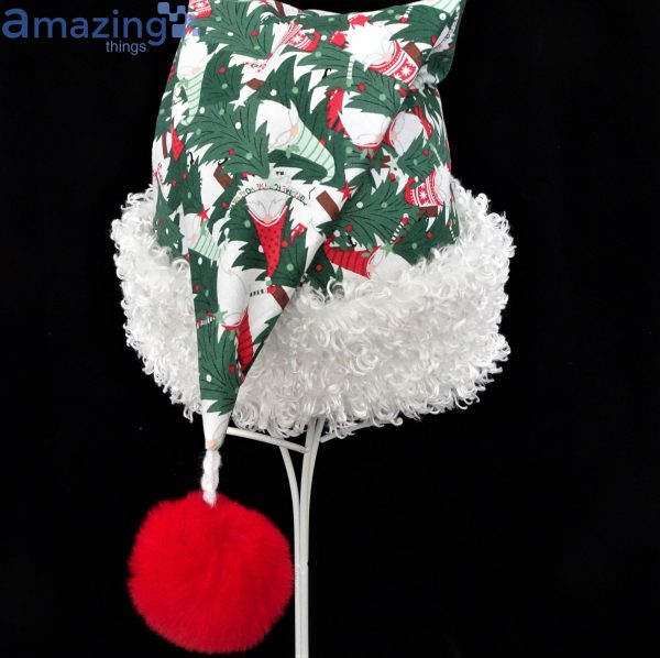 Gnome And Christmas Tree Christmas Santa Hat For Adult And Child Product Photo 2