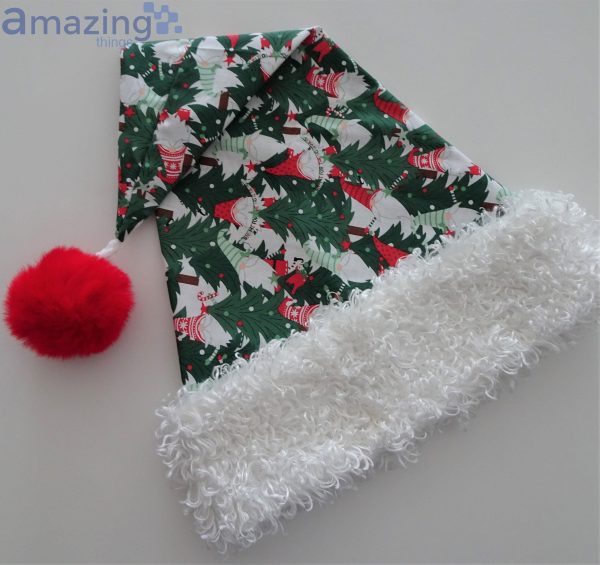 Gnome And Christmas Tree Christmas Santa Hat For Adult And Child Product Photo 4