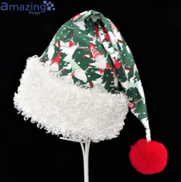 Gnome And Christmas Tree Christmas Santa Hat For Adult And Child Product Photo 5