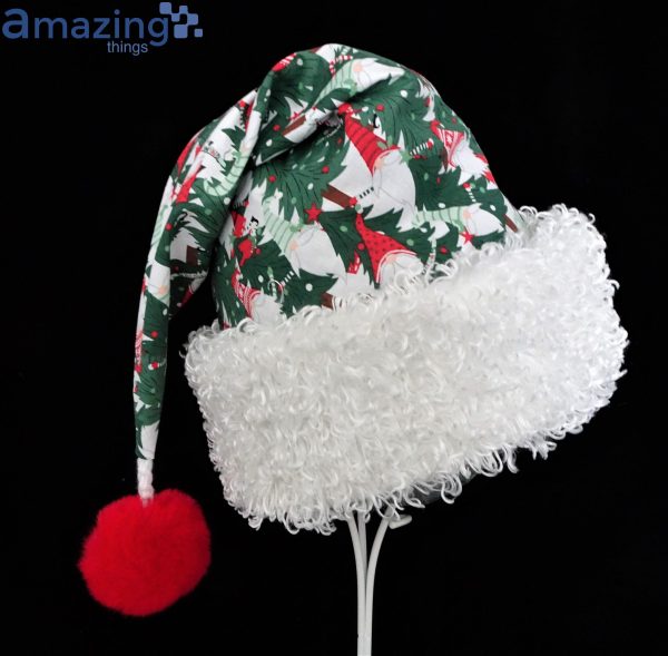 Gnome And Christmas Tree Christmas Santa Hat For Adult And Child Product Photo 1