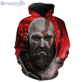 God Of War Kratos Face All Over Print 3D Hoodie 