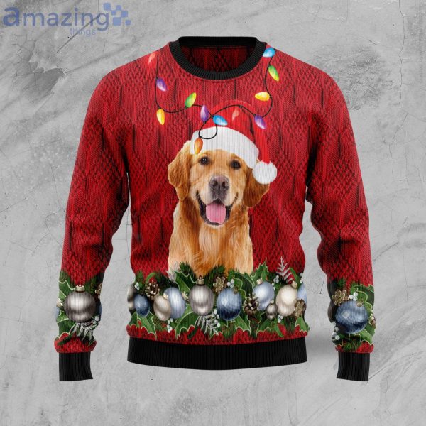 Golden Retriever Christmas Beauty Dog Lover Family Ugly Christmas Sweater Gifts Product Photo 1